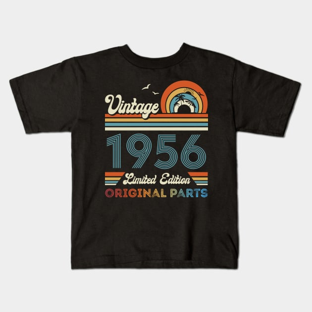 Vintage 1956 68th Birthday Gift For Men Women From Son Daughter Kids T-Shirt by Davito Pinebu 